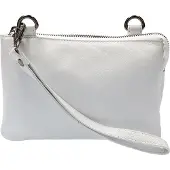 LEATHER DESIGN Schoudertasje/Clutch Wit