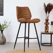 Livin24 Industriële barkruk Morris cognac 71 cm