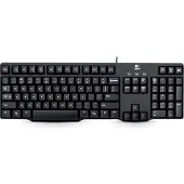 Logitech K100 - Toetsenbord PS/2 QWERTY Nederland - Russisch - Zwart