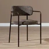 Livin24 Velvet eetkamerstoel Gio bruin