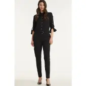 TQ-Amsterdam travelstof regular jumpsuit zwart female | Maat: XXXL