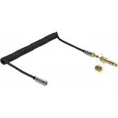 DeLOCK 3,5mm Jack verleng spiraalkabel met schroefbare 6,35mm Jack adapter | 2 meter