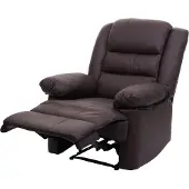 Mendler TV fauteuil -G15, relaxfauteuil, leder + kunstleder 101x87x100cm ~ bruin