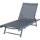 Casa.pro Ligbed Baragiano 197x64x30 cm antraciet en donkergrijs