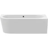 Xenz Charley half vrijstaand hoekbad 180x80 cm rechts wit met ronde overloop
