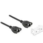 DeLOCK Network Extension Cable for Easy 45 Module S/FTP RJ45 jack to RJ45 jack Cat.6A 3 m black