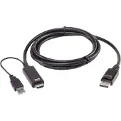 Aten 2L-7D02HDP True 4K HDMI zu DP Kabel 1,8m, True 4K