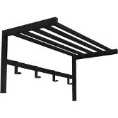 En.casa Wandkapstok Tolga met plank 32,5x69x34 cm zwart