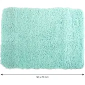 MSV Badkamerkleedje/badmat tapijt - voor de vloer - lichtblauw - 50 x 70 cm - langharig - Badmatjes