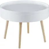 En.casa Salontafel Bongard 45xØ60 cm wit en naturel []
