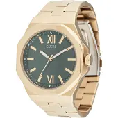 GUESS Analoog horloge 'Emperor' goud / donkergroen