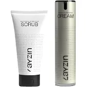 Layzin Voordeelset – Zachte gezichtsscrub + Anti-Aging Gezichtscrème met Spf30 150 ml