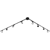 QAZQA Modern railsysteem met 8 zwarte spots 1-fase - Magnetic Lance