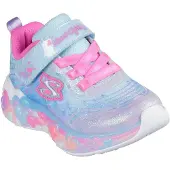 SKECHERS Sneakers 'ETERNAL HEART LIGHTS' aqua / lichtblauw / oranje / pink