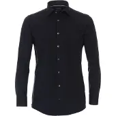Venti Jerseyflex Modern Fit Jersey overhemd blauw, Effen