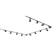 QAZQA Modern railsysteem met 12 zwarte spots 1-fase - Magnetic Eggy