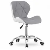 Viking Choice AVOLA - Bureaustoel - ergonomisch - ECO-leer - grijs wit