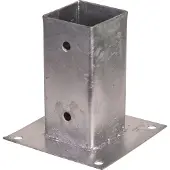 Starx Paalhouder op plaat 72x72 mm verzinkt