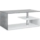 En.casa Salontafel Haarlem rechthoekig wit en betonkleurig 90x50x41 cm []