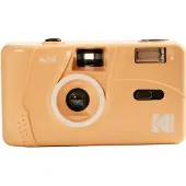 Kodak M38, compacte filmcamera, 35 mm, gevoeligheid 200 - 400, gemaakt in China, sluitertijd 1/1, lensdiameter 3,1 cm