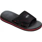 Beco badslippers met klittenband unisex zwart/rood