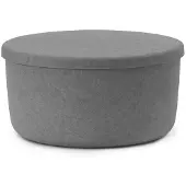 Normann Copenhagen Hide storage poef grey large