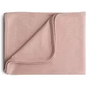 Mushie Deken Wieg Ribbed 80x100 Blush