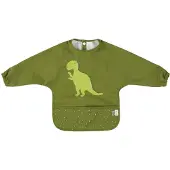Trixie Afwasbare slab met mouwen - Mr. Dino - Voor Baby's en Kleuters 2-4jaar - Makkelijk schoon te maken - Groen