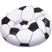Bestway Voetbal Zitzak - Zwart / Wit - 114x112x71 cm