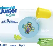 Playmobil Junior Aqua: Water Wheel With Baby Shark Geel Kinderen