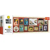Trefl puzzel 1000 stukjes - SmileyWorld Gallery kleurrijk karton.