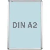 Franken Brochurehouder, Posterlijst DIN A2, 25 mm lijstprofiel zilver geanodiseerd aluminium kliklijst, kunststof hoeken (A2)
