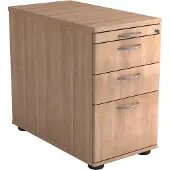 Hjh OFFICE PRO SIGNA SC40 BM - Rolcontainer Hout Walnoot met ophangsysteem Metalen handgreep