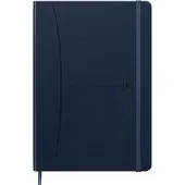 Oxford Signature Notitieboek A5 Gelinieerd Gebonden Kunstleer Blauw Niet geperforeerd 160 Pagina's