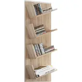 VCM Lansi wandkast Wandbevestiging met 4 schuine plankenSonoma eiken decor.
