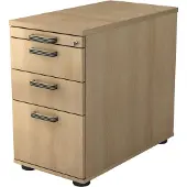 Hjh OFFICE PRO SIGNA SC40 SG - Rolcontainer Hout Eiken met ophangsysteem Greeplijst kunststof