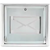Relaxdays Brievenbus bijzonder design - Edelstaal rvs melkglas - Wandmodel - Wand.