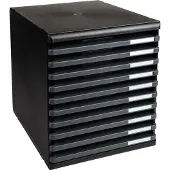 Exacompta ECOBlack Ladekastje Kunststof Donkergrijs 10 Lades 28,8 x 35 x 32 cm