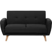 Beliani FLORLI - Slaapbank - Zwart - Polyester