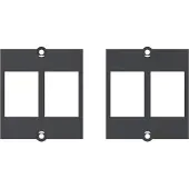 Bachmann maatwerk module frame 2x Keystone met metalen beugel, zwart