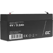 Green Cell 6V 3.2Ah (F1 4.6mm) 3200mAh VRLA AGM accu