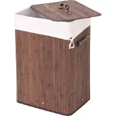 MCW Wasmand -C21, Wasbox Wasbox Wasbox, bamboe 61x43x32cm 70l ~ bruin