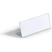 Durable Acryl naambadges voor tafels, L-vorm, 61 x 150 mm, 10 stuks