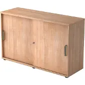 Hjh OFFICE PRO BETA 1752S - Walnoot Hoogte van de map | 2 OH Schuifwandkast Greeplijst kunststof