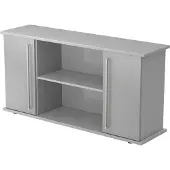 Hjh OFFICE PRO KAPA SB | Dressoir | met deuren - Grijs/Zilver Sideboard Chrome metaal handgreep