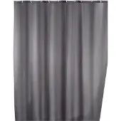 Wenko Douchegordijn polyester 180x200cm 100% polyester met anti schimmel behandeling grijs