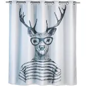 Wenko Douchegordijn Mr. Deer Hoogte 180 cm