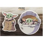 Komar Wandfolie Star Wars The Child - afm. 50 x 70 cm zelfklevend, wandstickers, kinderkamer (2-delig)