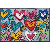 Kleen-Tex Mat With Love Inloopmat, motief harten, antislip, wasbaar
