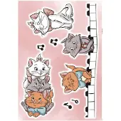 Komar Wandfolie Aristocats Kittens - afm. 50 x 70 cm zelfklevend, wandstickers, kinderkamer (7-delig)